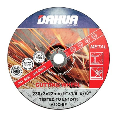 Disque à tronçonner utile de 9 pouces